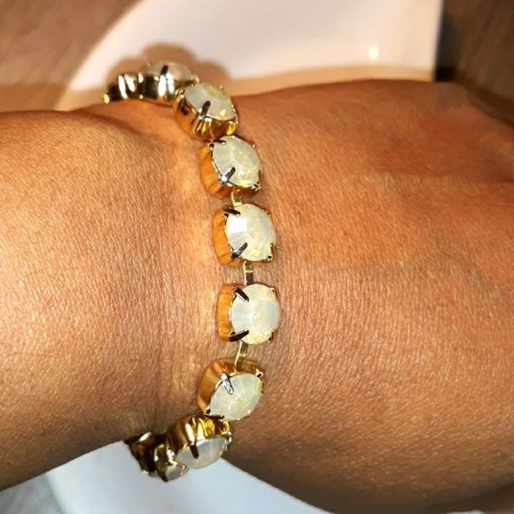 JOOMI LIM RHINESTONES AND GOLD PLATED BRACELET - Picture 2 of 3